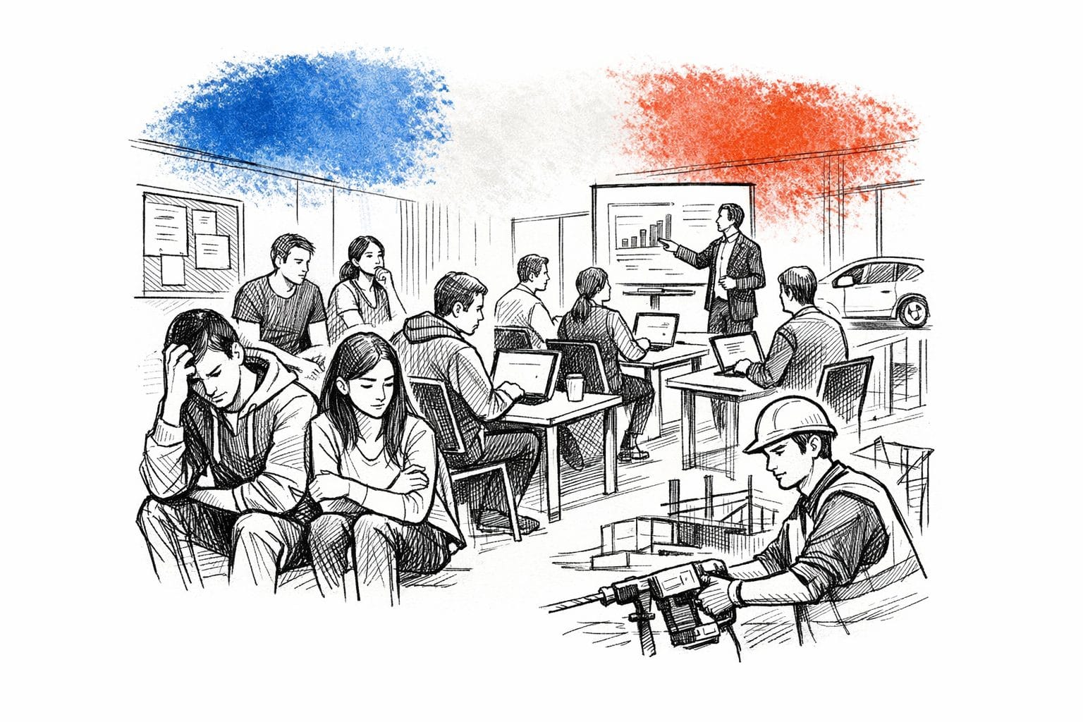 Les jeunes sans diplôme perdent du terrain pendant que l'argent public finance les autres
