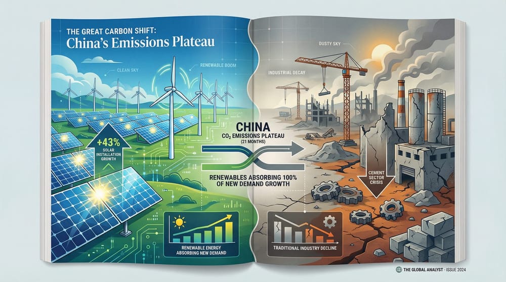 Les émissions CO2 de la Chine stagnent depuis 21 mois. Pic structurel ou accident conjoncturel ?